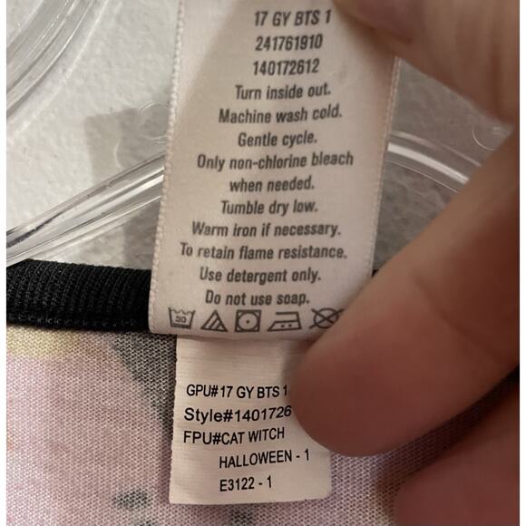 Gymboree Nightgown Girl Medium 7-8 Pink Black Cat Halloween Pajamas PJs Fall - Picture 7 of 7